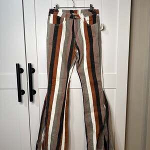 Altar'd State Multicolor Striped Flare Pants